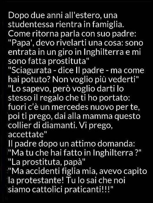 Dopo due anni all'estero, una studentessa rientra in famiglia. Come ritorna parla con suo padre