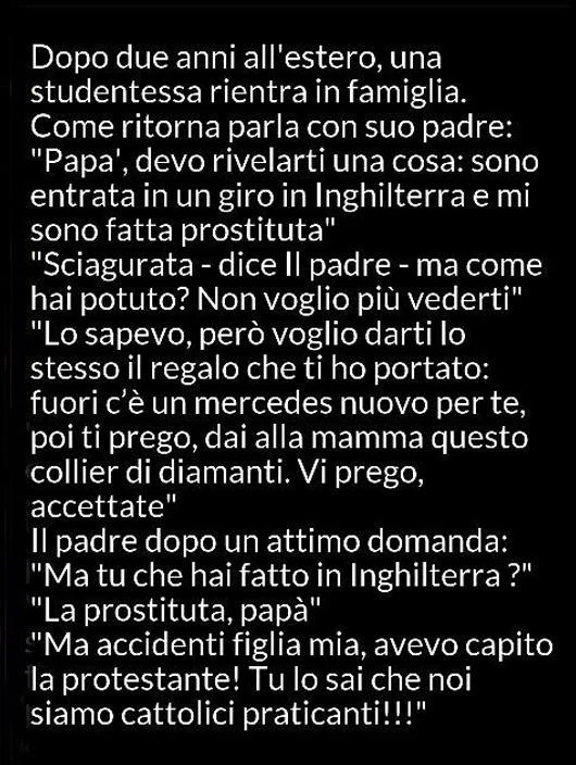 Dopo due anni all'estero, una studentessa rientra in famiglia. Come ritorna parla con suo padre