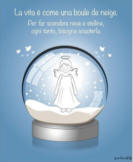 La vita è come una boule de neige. Per far scendere neve e stelline, ogni tanto, bigogna scuoterla