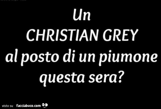 Un Christian Grey al posto di un piumone questa sera?