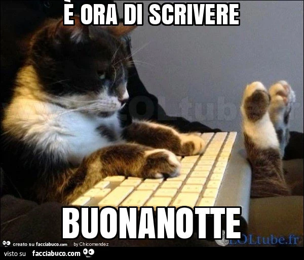 È ora di scrivere buonanotte