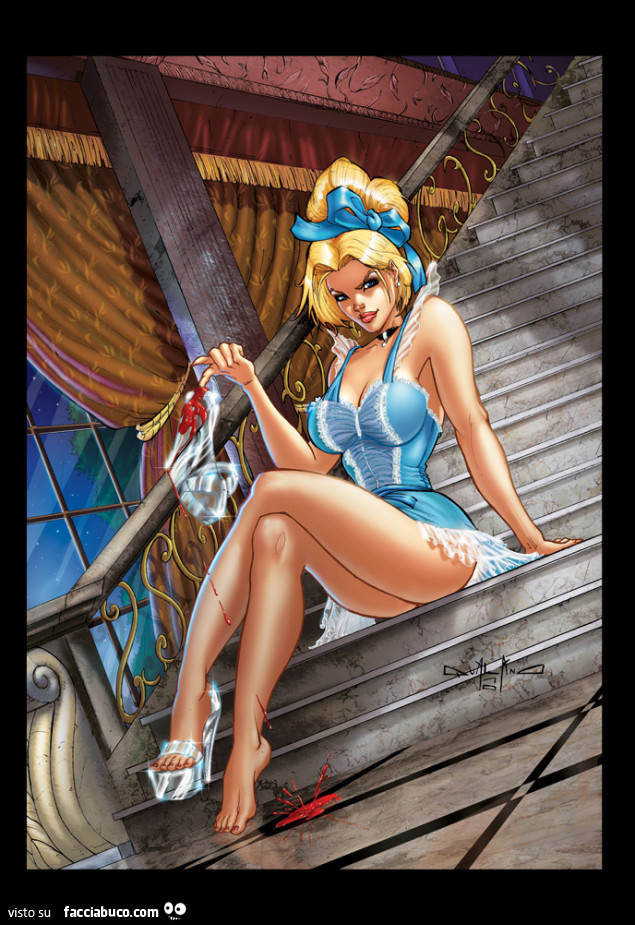 Cenerentola sexy con la scarpina insanguinata