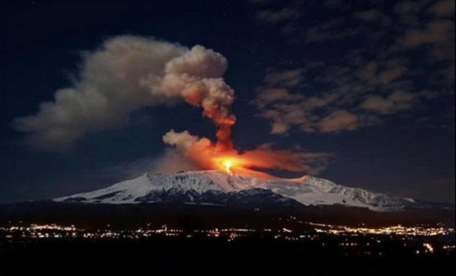 Etna, il vulcano che erutta