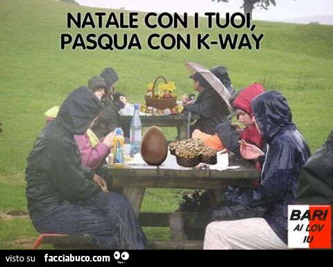 Natale con i tuoi, Pasqua con K-way
