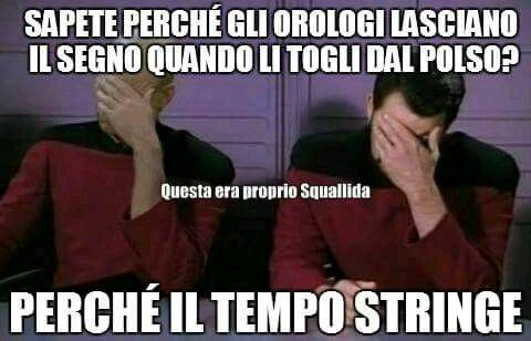 Sapete perché gli orologi lasciano il segno quando li togli dal polso questa era prowo squallida perché il tempo stringe