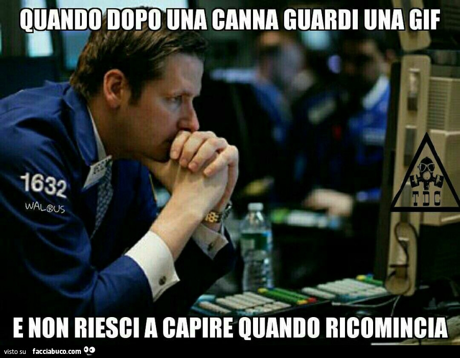 Quando dopo una canna guardi una gif e non riesci a capire quando ricomincia