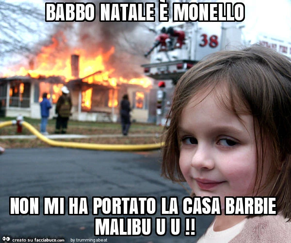 Babbo natale è monello non mi ha portato la casa barbie malibu u u