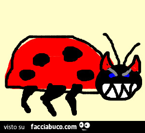 Disegno coccinella arrabbiata