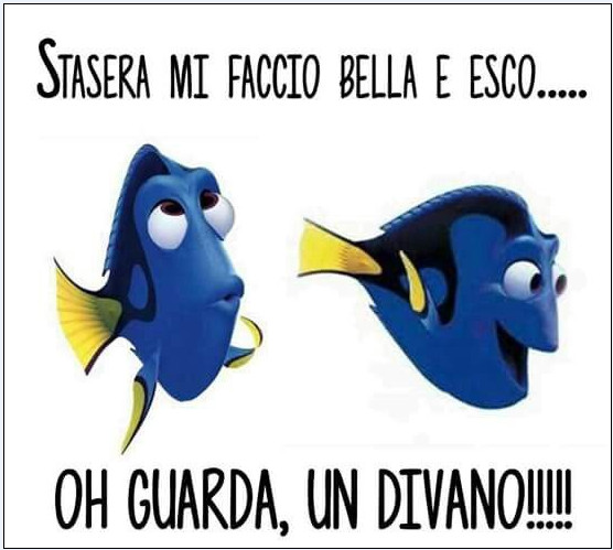 Stasera mi faccio bella e esco oh guarda, un divano