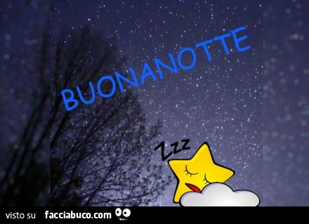 Stella assonnata. Buonanotte