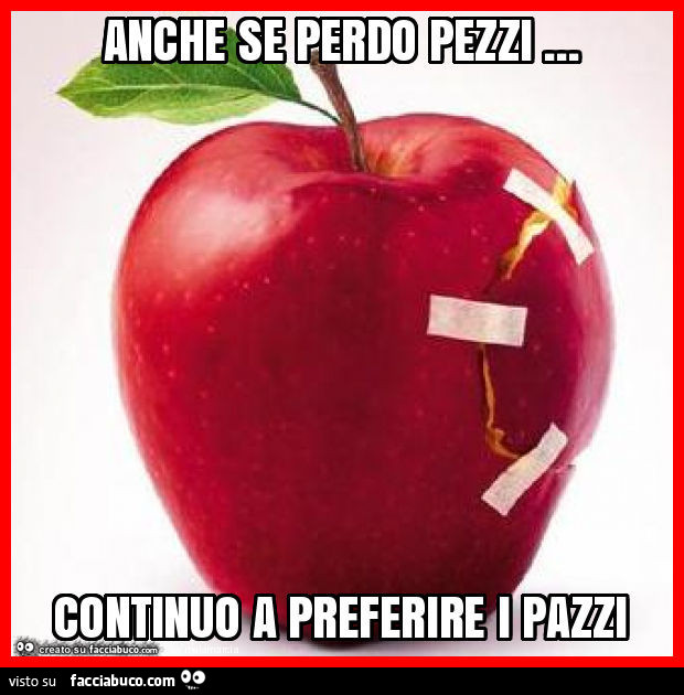 Anche se perdo pezzi… continuo a preferire i pazzi