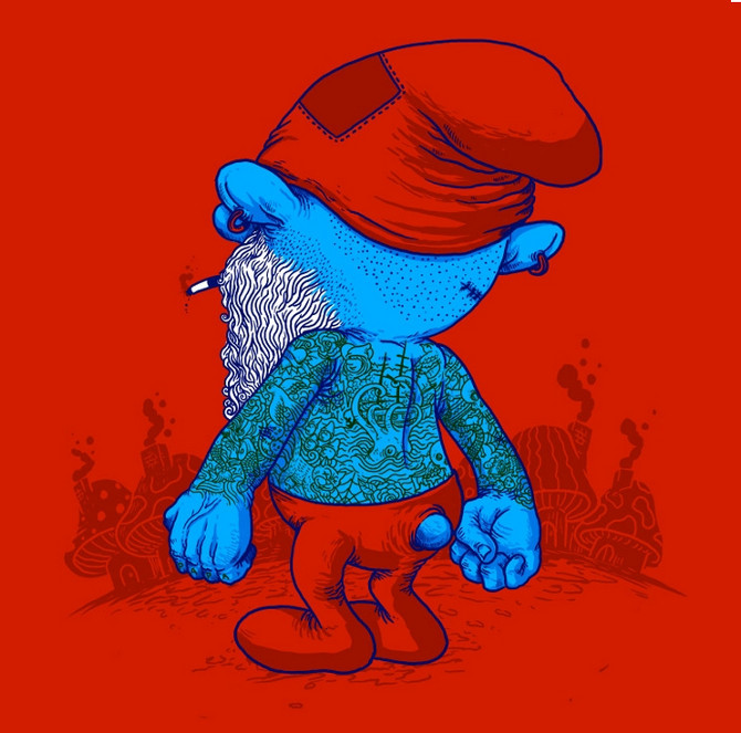 Grande Puffo tatuato