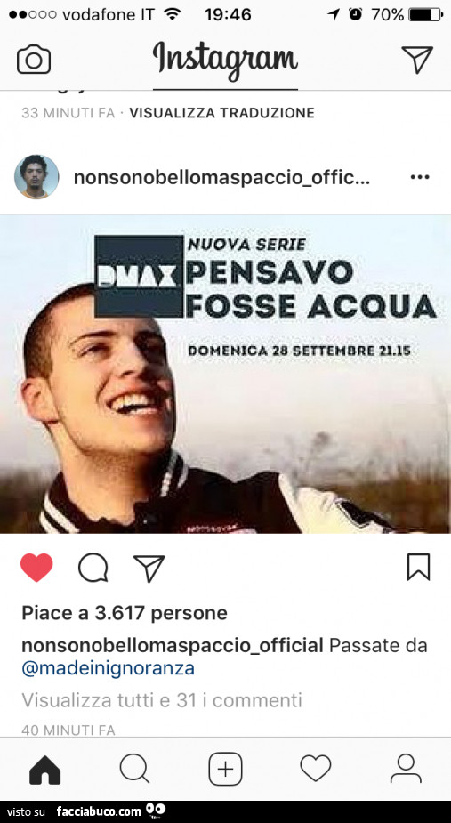 Nuova serie Dmax pensavo fosse acqua