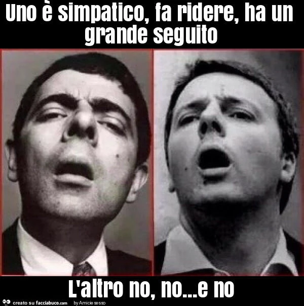 Uno è simpatico, fa ridere, ha un grande seguito l'altro no, no&hellip; e no
