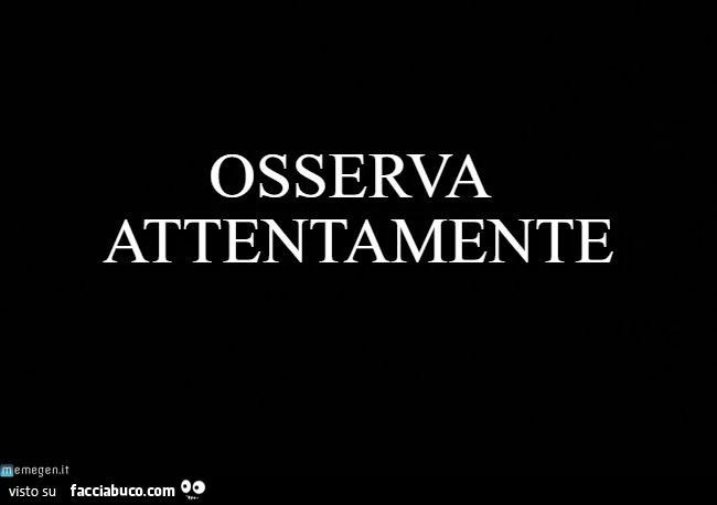 Osserva attentamente
