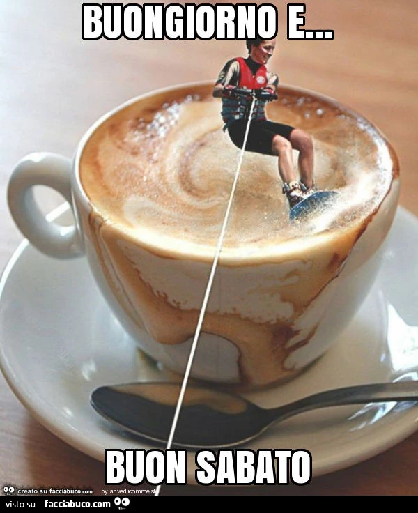 Surf nel cappuccino. Buongiorno e&hellip; buon Sabato