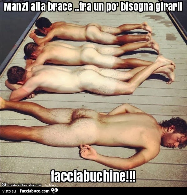 Manzi alla brace. Tra un po' bisogna girarli facciabuchine