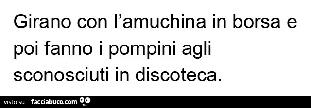 Girano con l'amuchina in borsa e poi fanno i pompini agli sconosciuti in discoteca