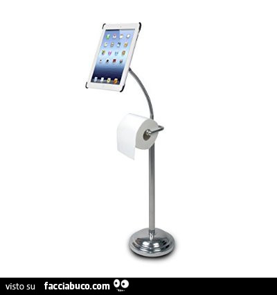 Porta iPad con rotolo di carta igienica