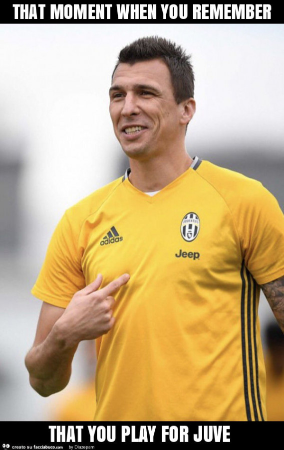 That moment when you remember that you play for juve