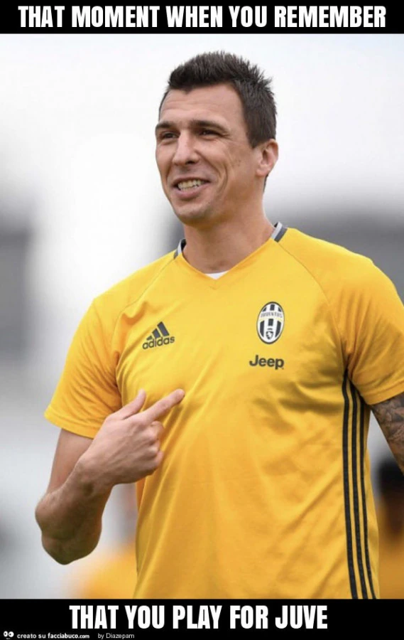 That moment when you remember that you play for juve