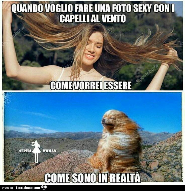 Quando voglio fare una foto sexy con i capelli al vento: come essere come sono