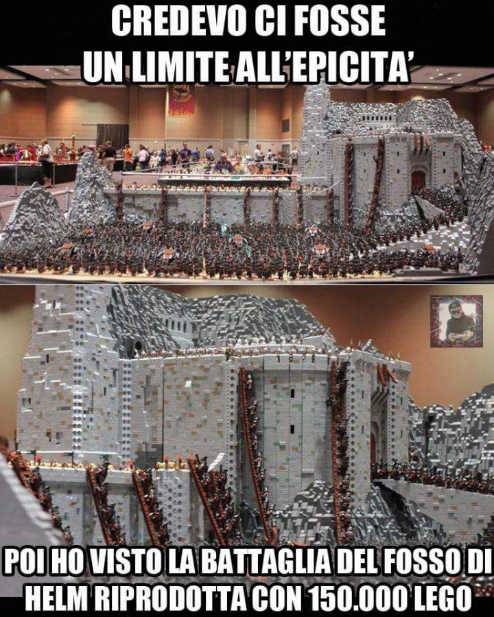 Credevo ci fosse un limite all'epicità poi ho visto la battaglia del fosso di Helm riprodotta con 150.000 lego