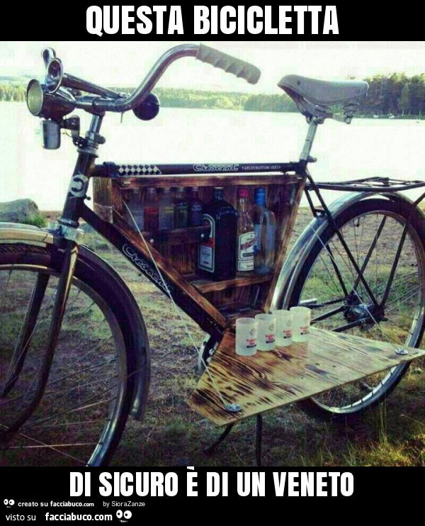 Questa bicicletta di sicuro è di un veneto