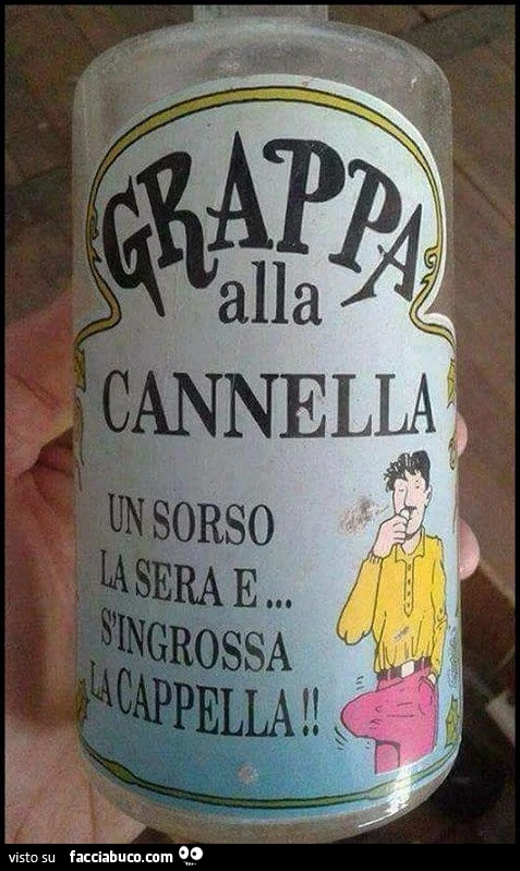 Grappa alla cannella, un sorriso alla sera e singorssa la cappella